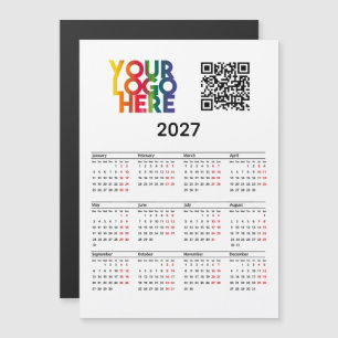 2026 Kalender Geschäft Logo QR Code Magnetkarte