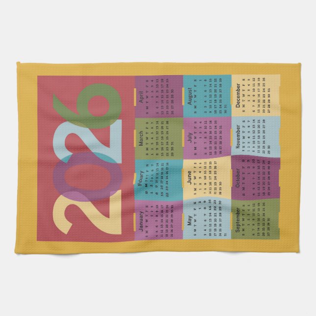 2026 Kalender Geschirrtuch (Horizontal)