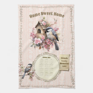 2026 Kalender Handtuch Chickadees Home Sweet Home