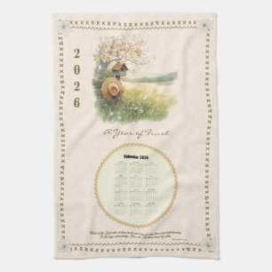 2026 Kalender Handtuch Christlich Pastell Land Sze