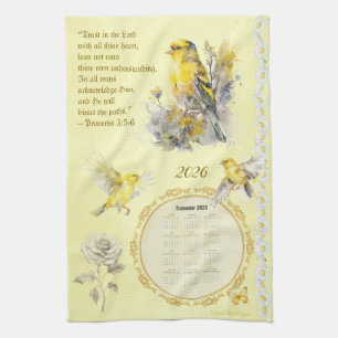 2026 Kalender Handtuch Goldfink Vertraue auf den H