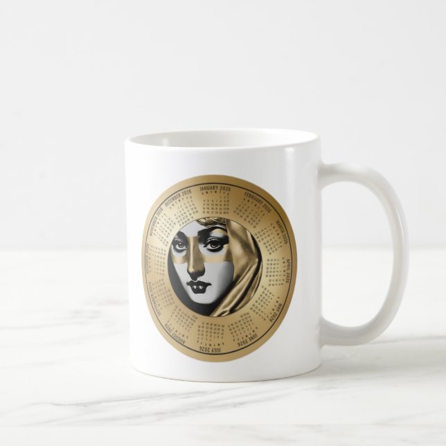 2026 Kalender Kaffee oder Tee Kaffeetasse (Rechts)