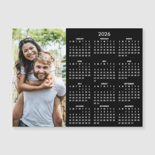 2026 Kalender Klassisch Moderner Foto Magnet