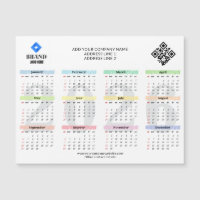 2026 Kalender Logo QR Code Moderne Geschäftswerbun