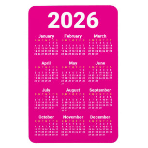 2026 Kalender Magnet Benutzerdefinierte Farben