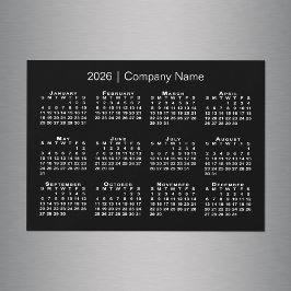 2026 Kalender mit Firmenname Black Magnet