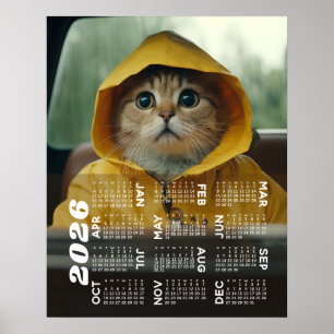 2026 Kalender mit Foto Gesamtes Jahr Ansicht Moder Poster