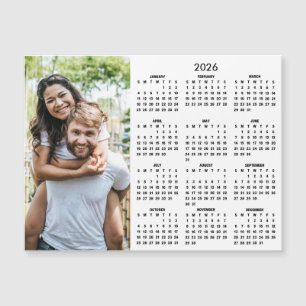 2026 Kalender Modern Einfacher Foto Magnet