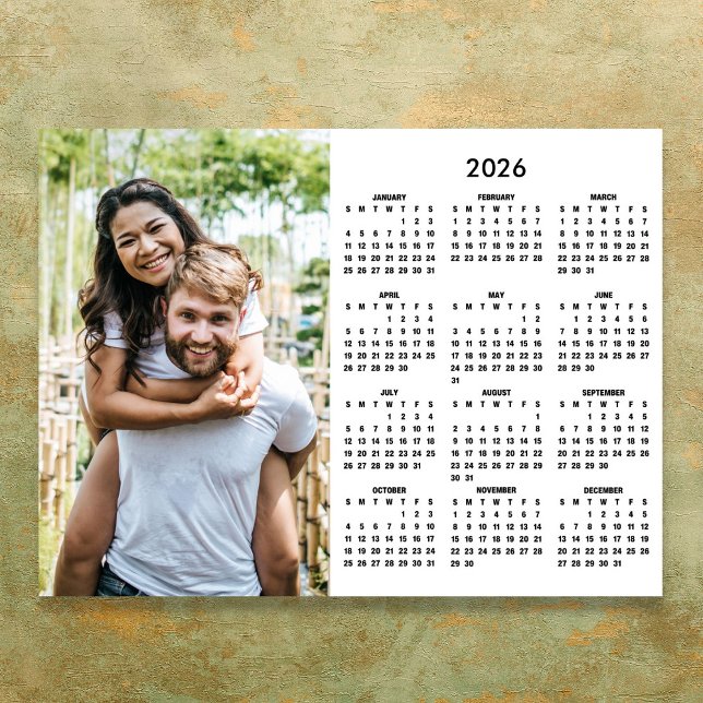 2026 Kalender Modernes Einfaches Foto Poster (2026 Calendar Modern Simple Photo Poster)