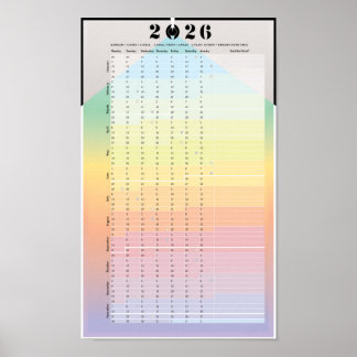 2026 Kalender - Mondplaner Poster