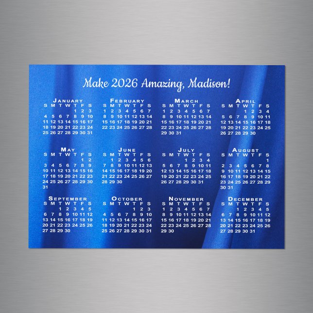 2026 Kalender Motivation Name Custom Foto Magnet (2026 Calendar Motivation Name Custom Photo Magnet in situ)