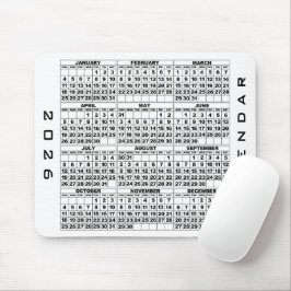 2026 Kalender Mousepad White