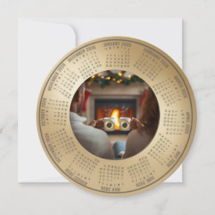 2026 Kalender Neujahrs-Feiertag-Grußkarte Feiertagskarte