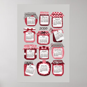 2026 Kalender Poster Einmachgläser