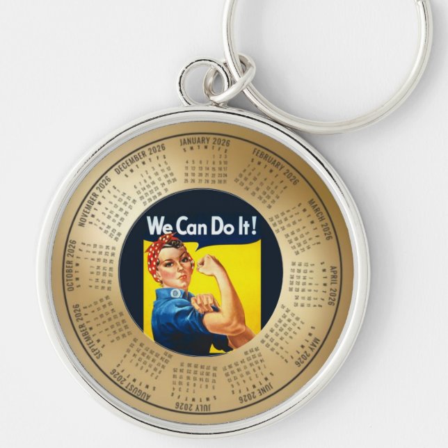 2026 Kalender Schlüsselanhänger We Can Do It (Vorne)