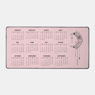 2026 Kalender-Schreibtischunterlage - Himmelmond u Schreibtischunterlage