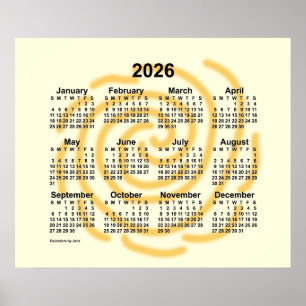 2026 Kalender Sonnige Tage von Janz Poster
