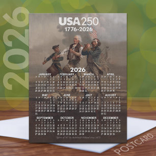 2026 Kalender - Spirit of 76 - Amerikas 250. Postkarte