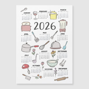 2026 Kalenderküche Magnetkarte