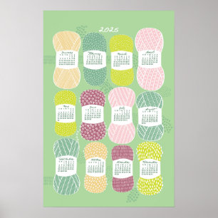 2026-Kalenderposter Neo Mint Poster