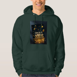 2026 Kapuzenpullover - Festliches Tiefes Waldgrün Hoodie
