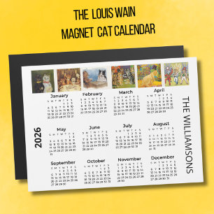 2026 Katzen von Louis Wain Magnet-Kalender Magnetkarte