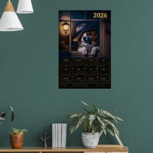 2026 KI-generierter Australian Shepherd-Kalender Poster