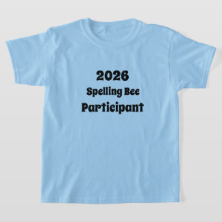 2026 Kids' Spelling Bee Participant T - Shirt