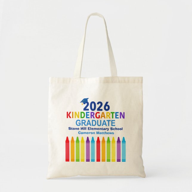 2026 Kindergarten Graduate Cute Custom Graduation Tragetasche (Vorne)