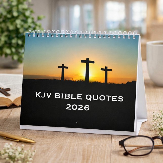 2026 KJV Bible Scripture Three Crosses Church Kalender (Von Creator hochgeladen)