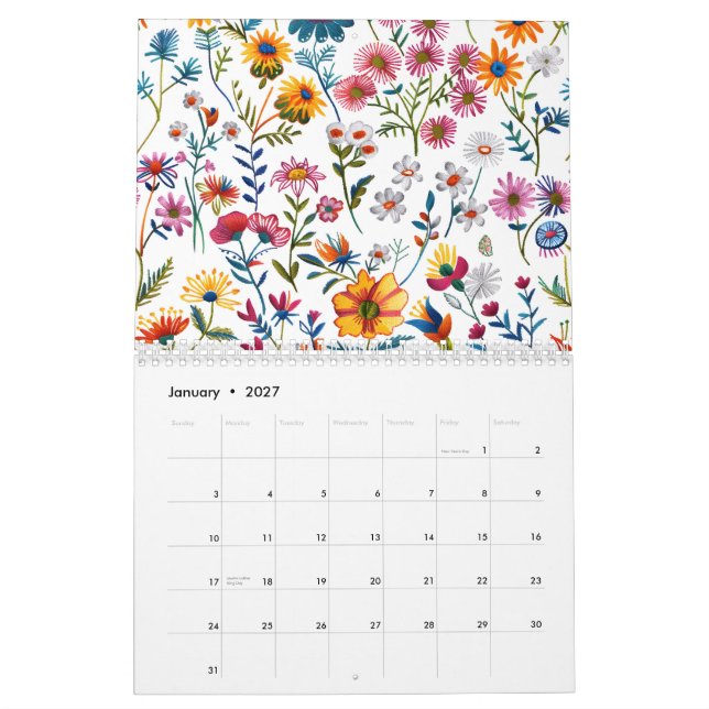 2026 Klassischer Wildblumen-Kalender Kalender (Jan 2027)