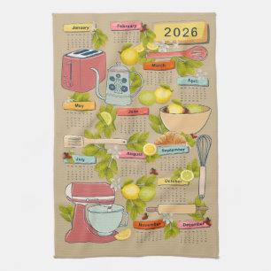 2026 Küche Kalender Tea Handtuch