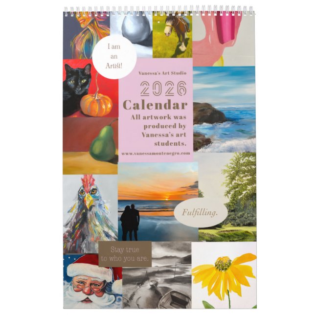 2026 Kunststudio von Vanessa Schülerkunst 2 Kalender (Titelbild)