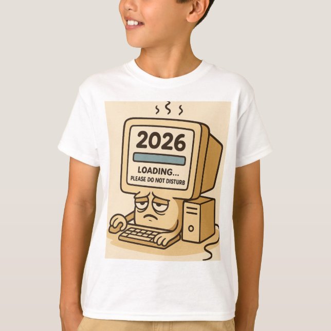 „2026 Lädt… System zu müde“ T-Shirt (Vorderseite)