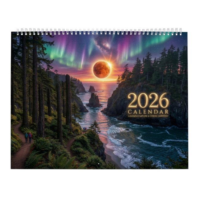 2026 Leuchtende Kosmische Harmonie Wandkalender (Titelbild)