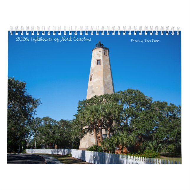 2026: Leuchttürme des North Carolina Calendar Med Kalender (Titelbild)