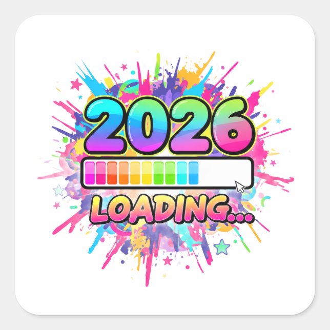 2026 Loading... Progress Bar Sticker (Vorderseite)