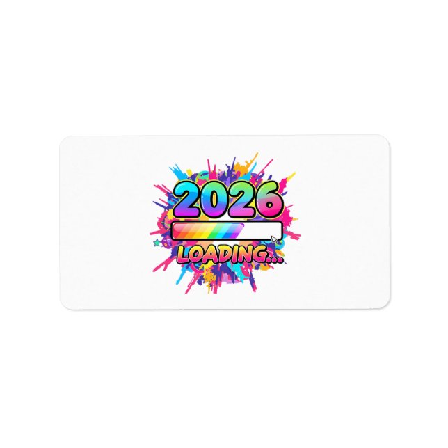 2026 Loading... Progress Bar Sticker Adressaufkleber (Vorne)