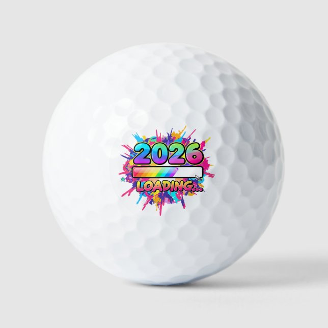 2026 Loading... Progress Bar Sticker Golfball (Vorderseite)