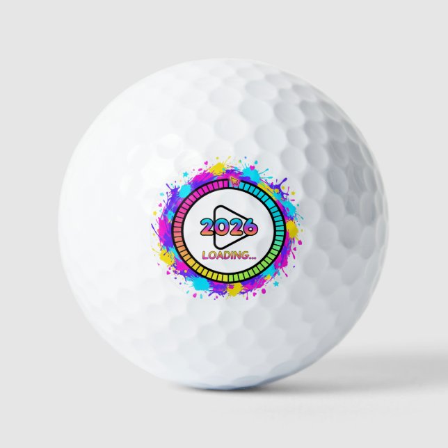 2026 Loading Progress Bar Sticker Golfball (Vorderseite)