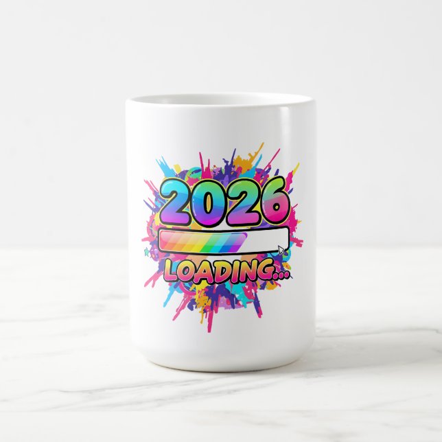 2026 Loading... Progress Bar Sticker Kaffeetasse (Mittel)