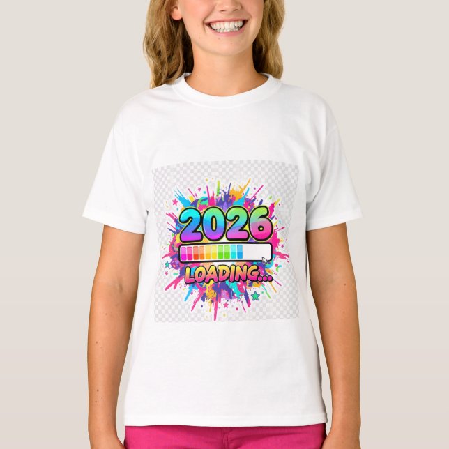 2026 Loading... Progress Bar Sticker T-Shirt (Vorderseite)