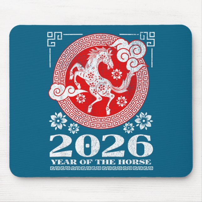 2026 Lunar Chinese New Year Fire Horse  Mousepad (Vorne)