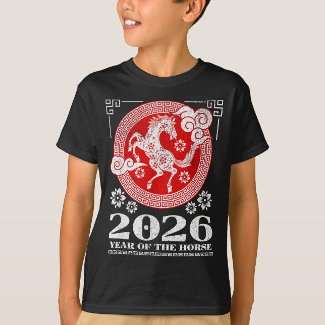 2026 Lunar Chinese New Year Fire Horse  T-Shirt (Vorderseite)