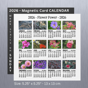 2026 Magnetfeldkalender für die benutzerdefinierte Magnetkarte
