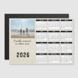 2026 Magnetischer Kalender personalisiert mit Foto Magnetkarte