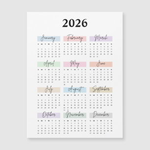 2026 Magnetkalender Magnetkarte