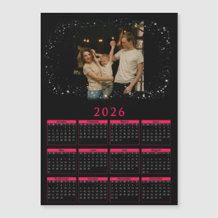 2026 Magnetkalender mit Fotos von Familie Magnetkarte
