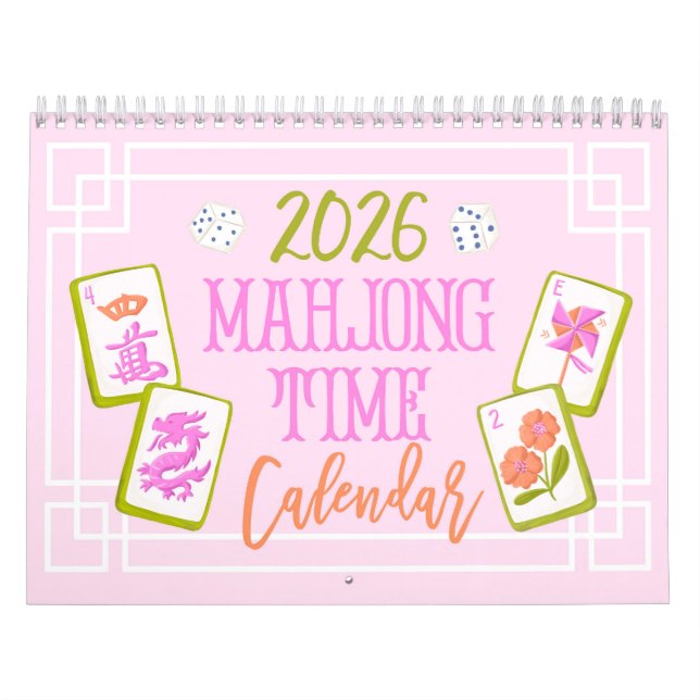 2026 Mahjong Time Wall Calendar Kalender (Titelbild)