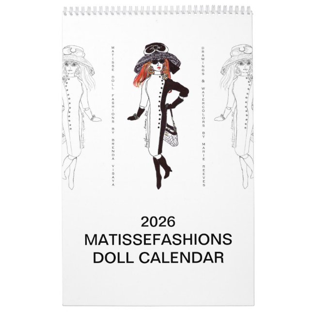 2026 MatisseFashions Illustration Calendar Kalender (Titelbild)